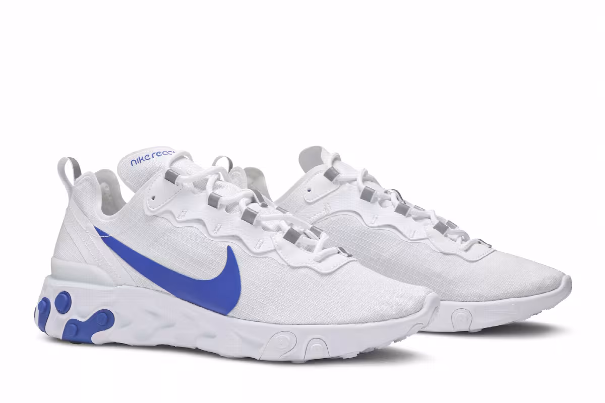 Nike React Element 55 White Game Royal, view 9