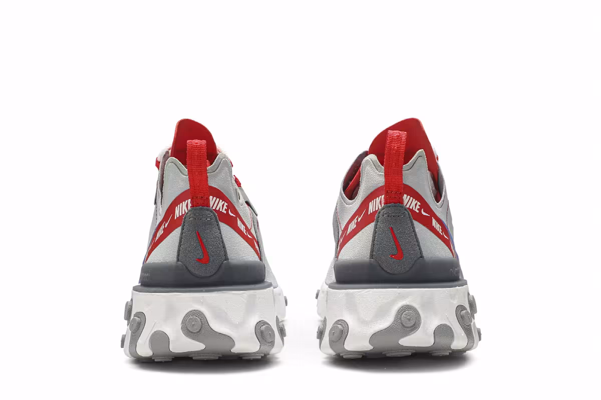 Nike React Element 55 Grey Royal Red, view 7