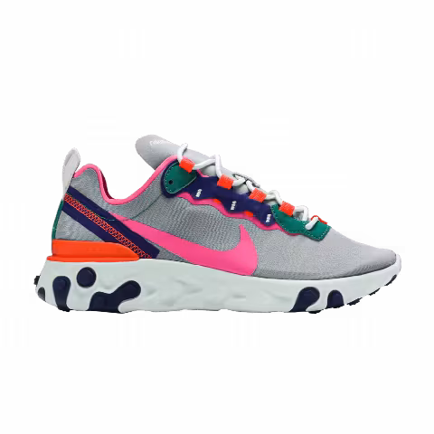 Nike Wmns React Element 55 'Wolf Grey Fuchsia'