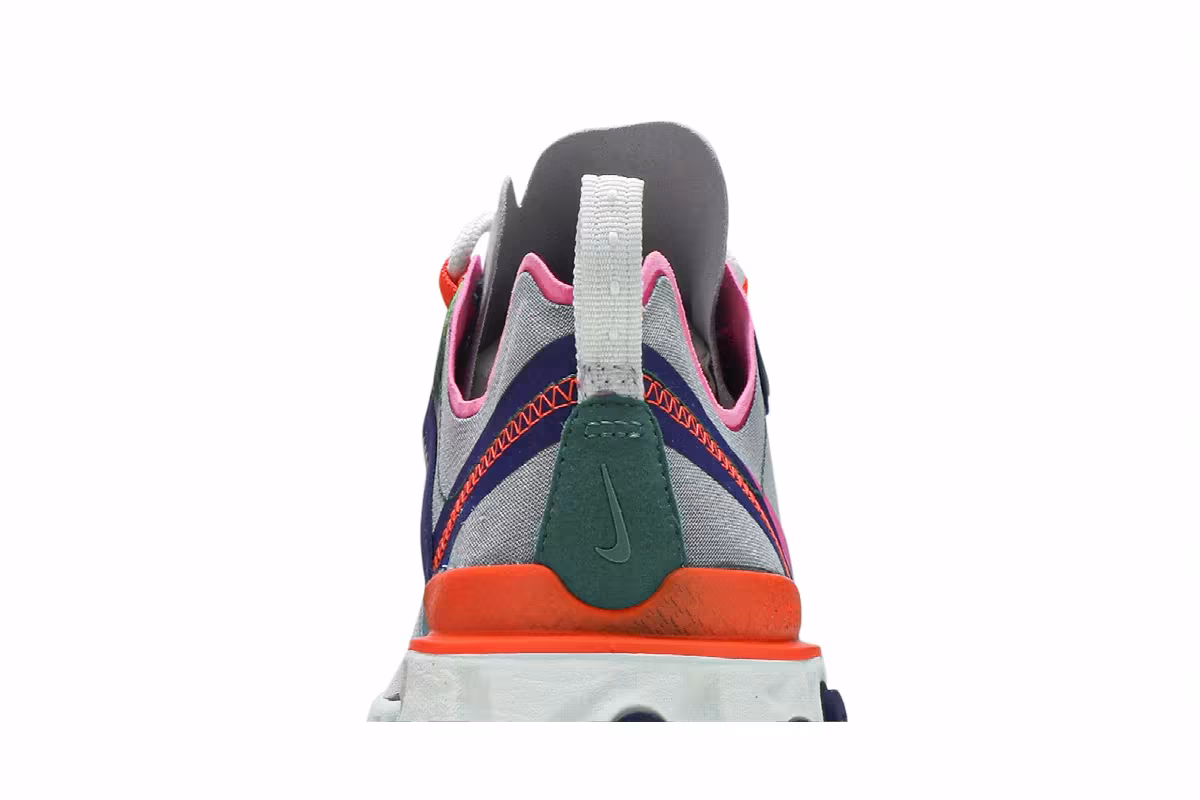 Nike Women's React Element 55 Wolf Grey Fuchsia, view 8