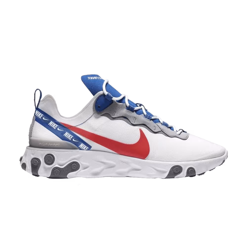Nike React Element 55 White Royal Red