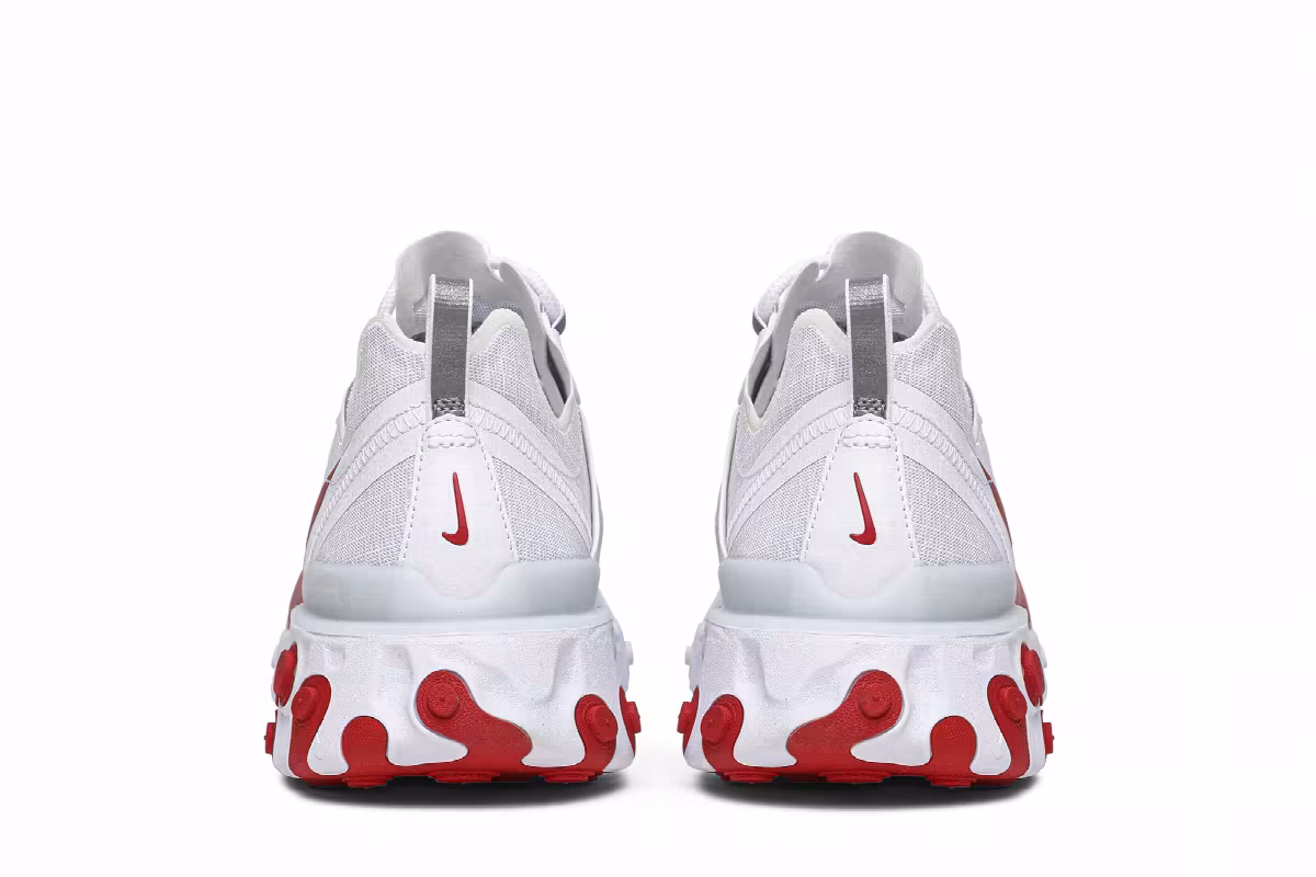 Nike React Element 55 White University Red, view 7