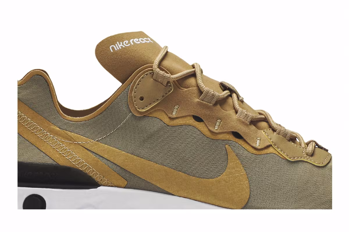 Nike React Element 55 Metallic Gold, view 3