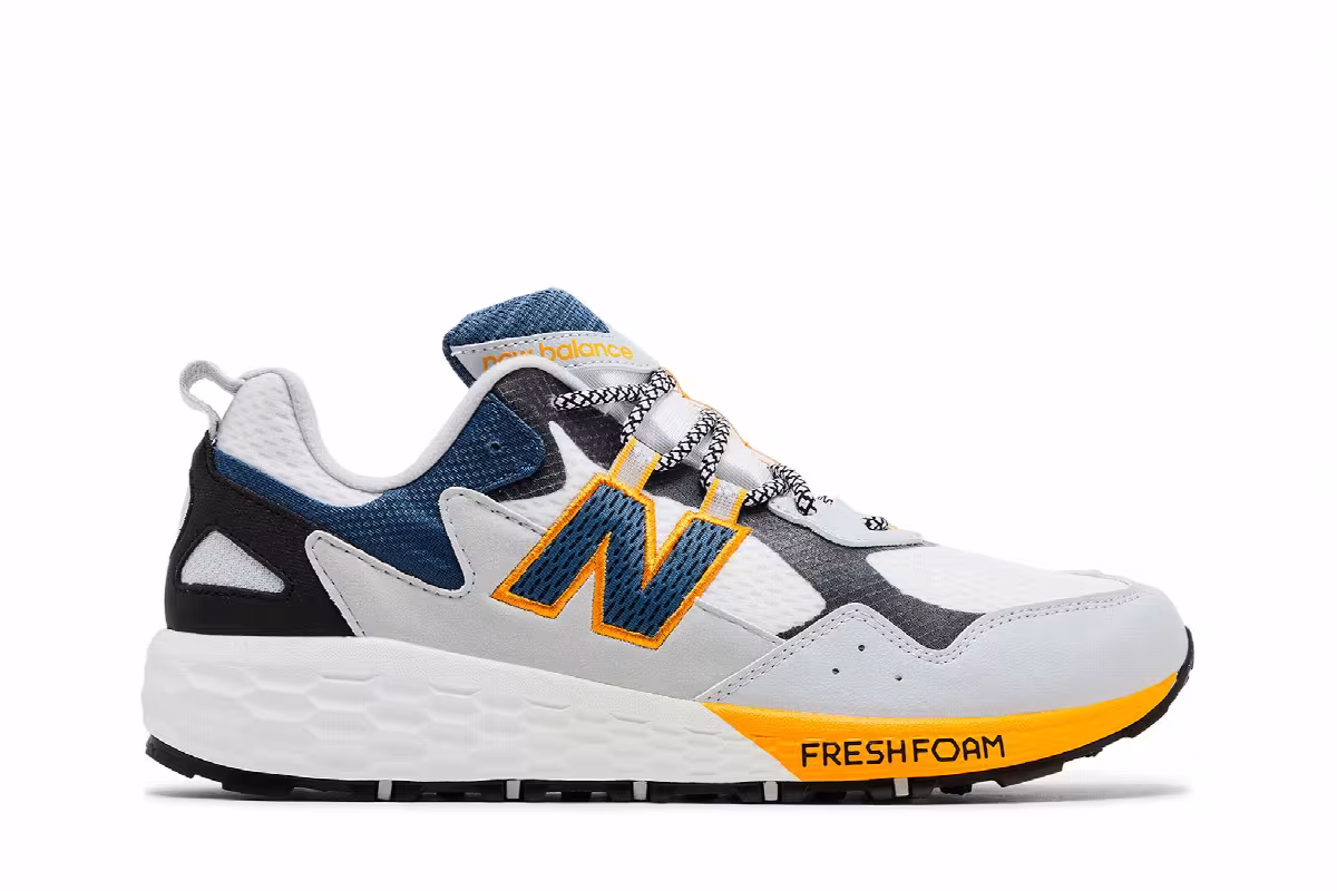 New Balance Fresh Foam Crag v2 White Chromatic Yellow, view 2