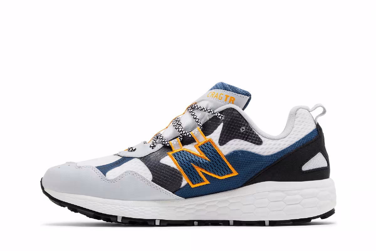 New Balance Fresh Foam Crag v2 White Chromatic Yellow, view 4