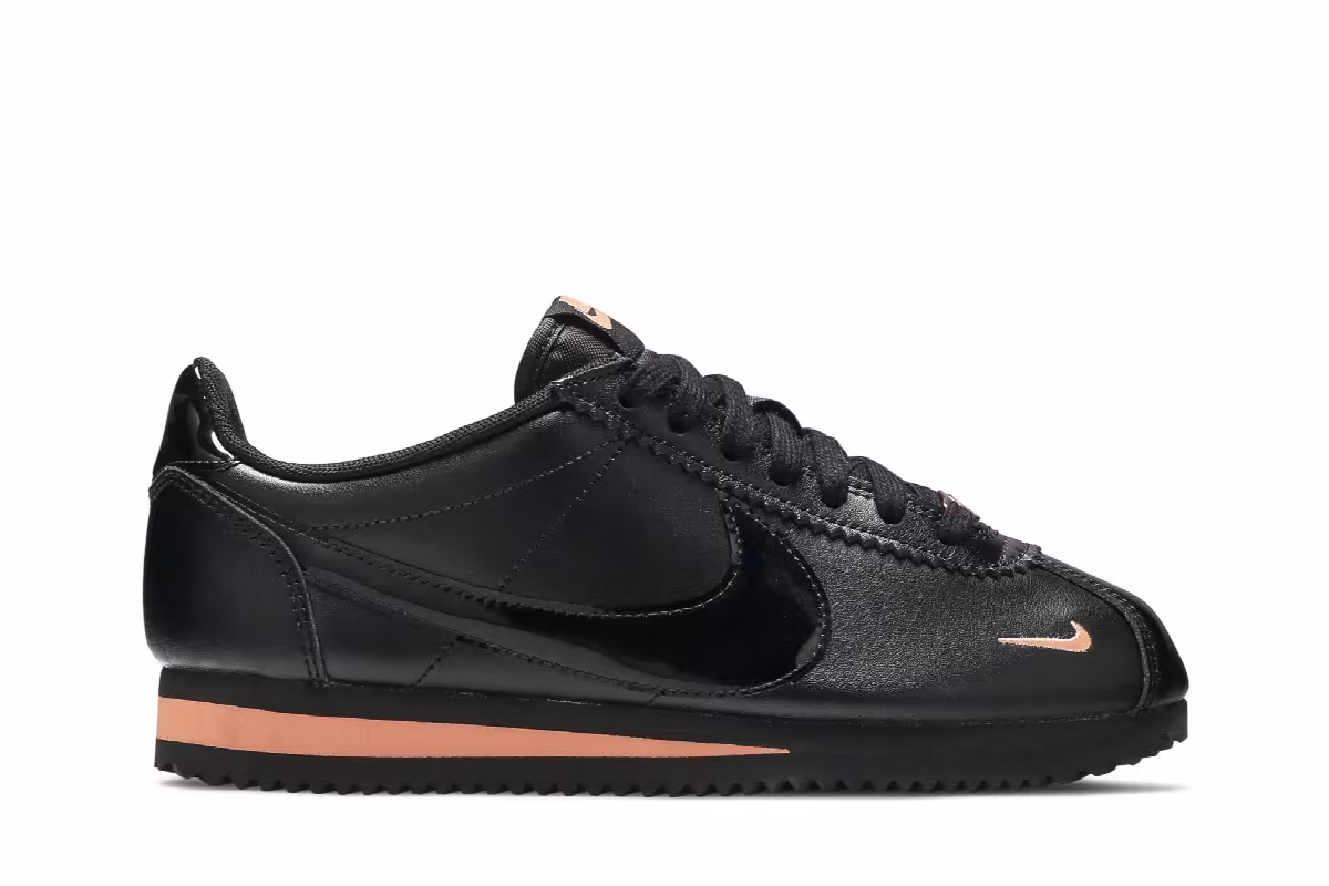 Nike Women's Classic Cortez Premium Black Rose Gold, view 2