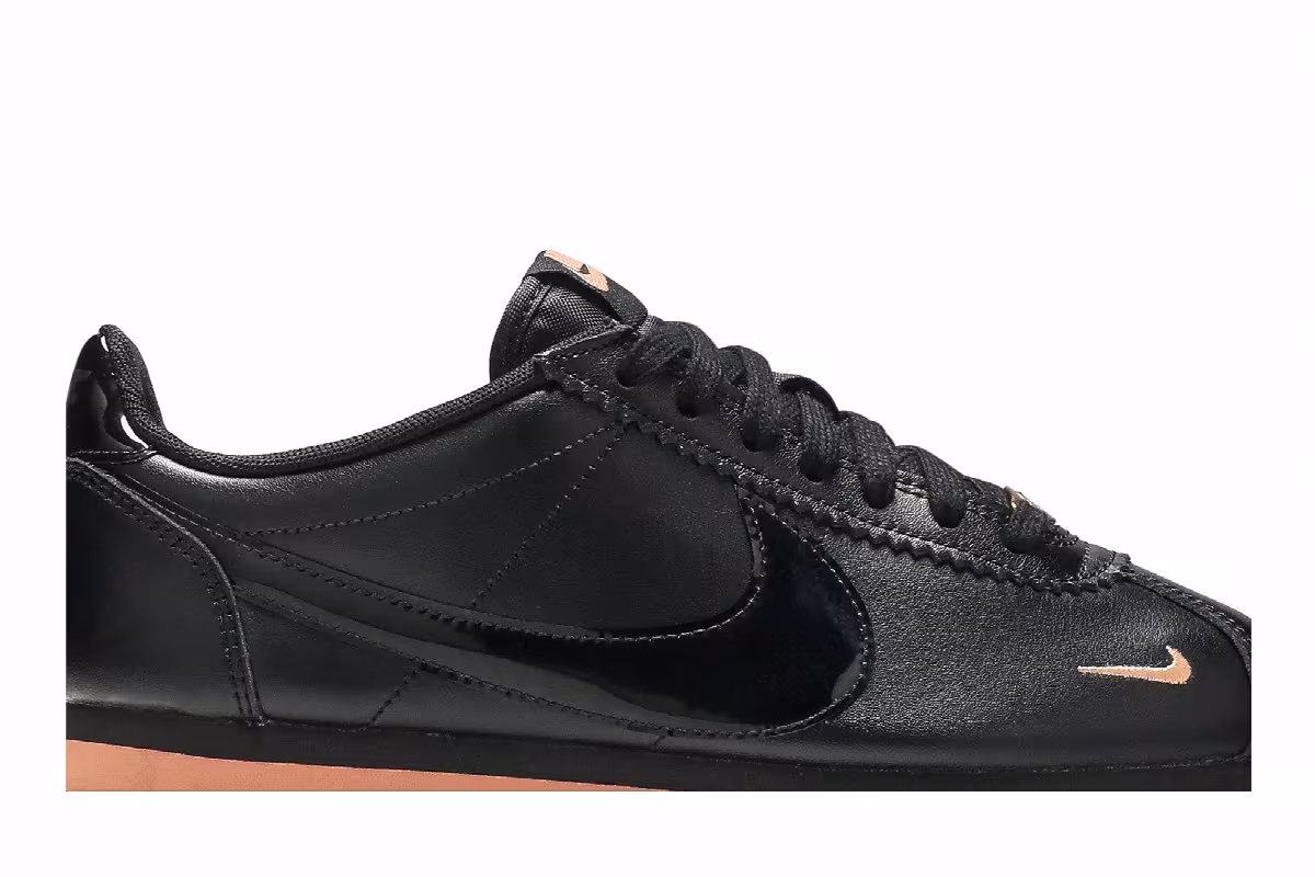 Nike Women's Classic Cortez Premium Black Rose Gold, view 3