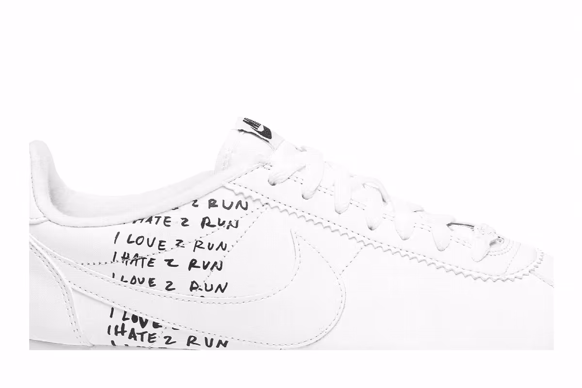 Nathan Bell x Nike Classic Cortez White, view 3