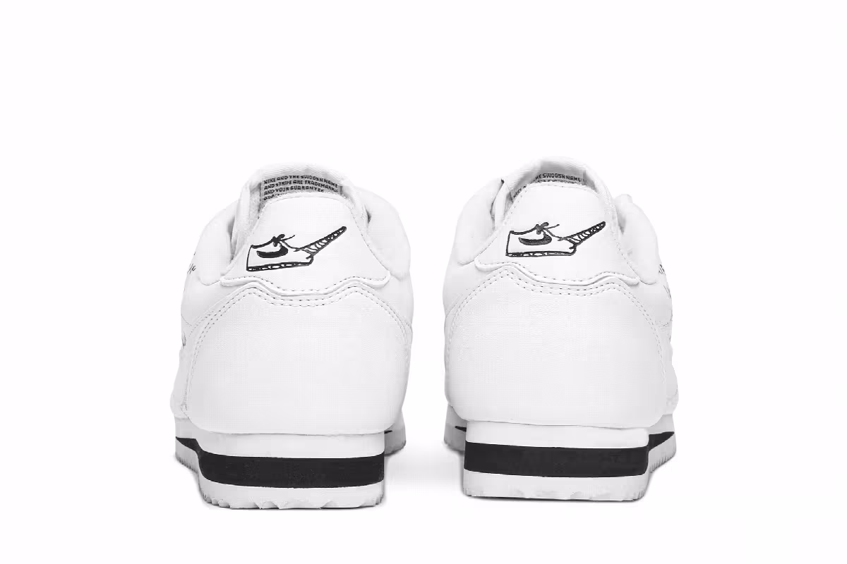 Nathan Bell x Nike Classic Cortez White, view 7