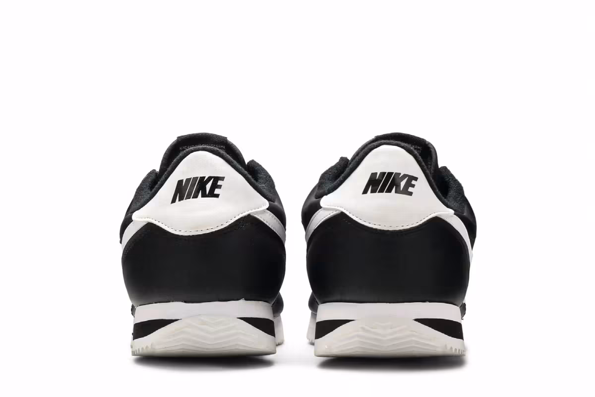 Nike Cortez Basic Leather Black White, view 7