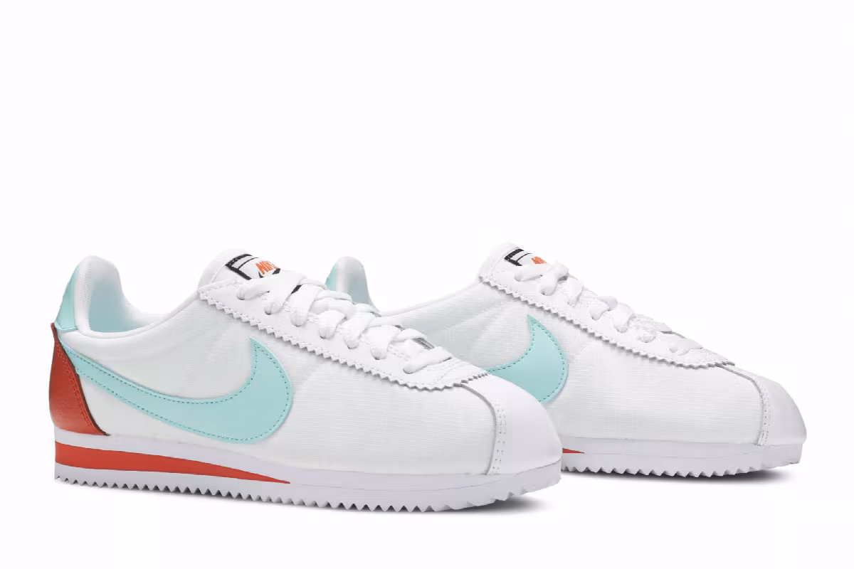Nike Women's Classic Cortez Premium Light Aqua, view 9