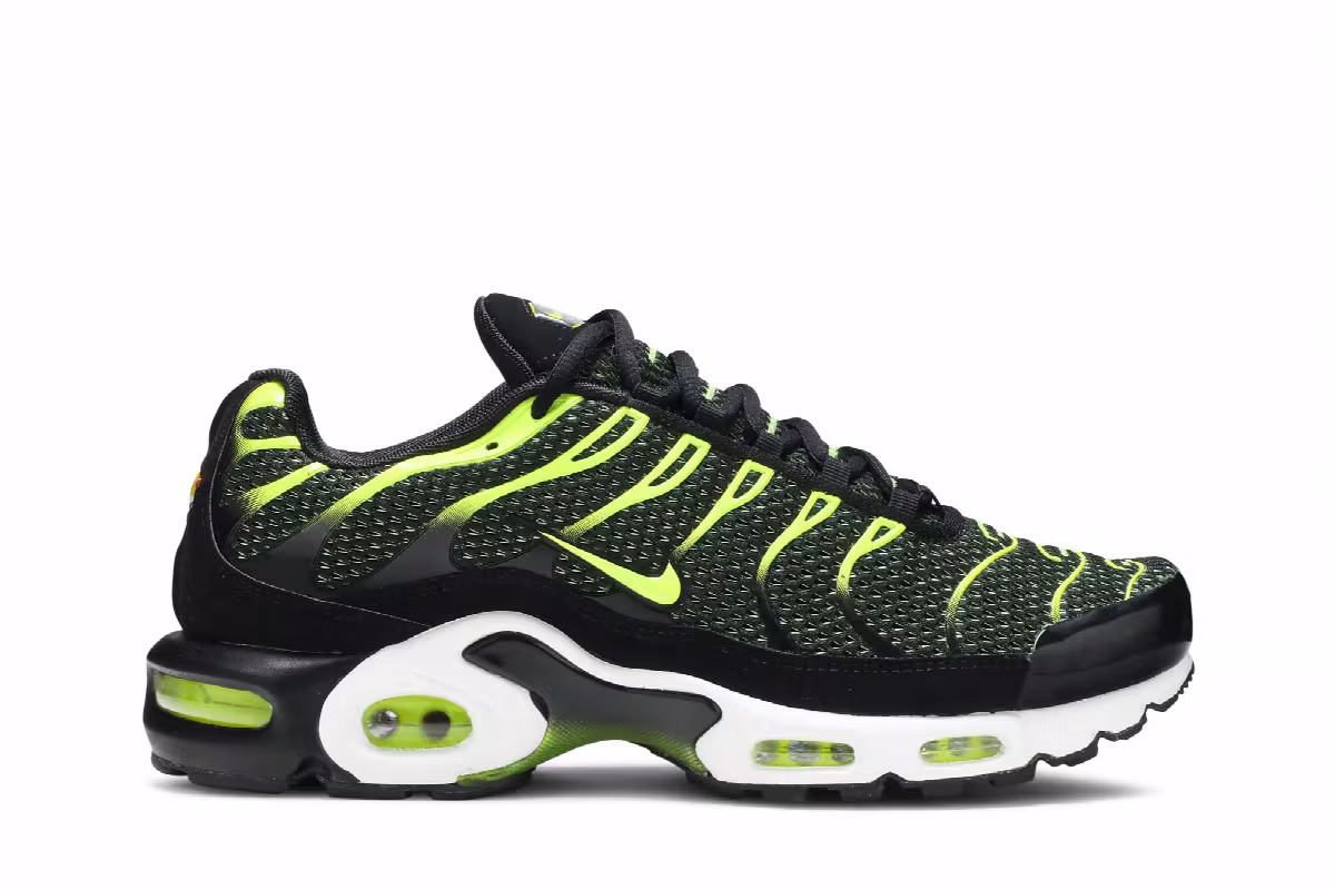 Nike Air Max Plus Black and Volt, view 2