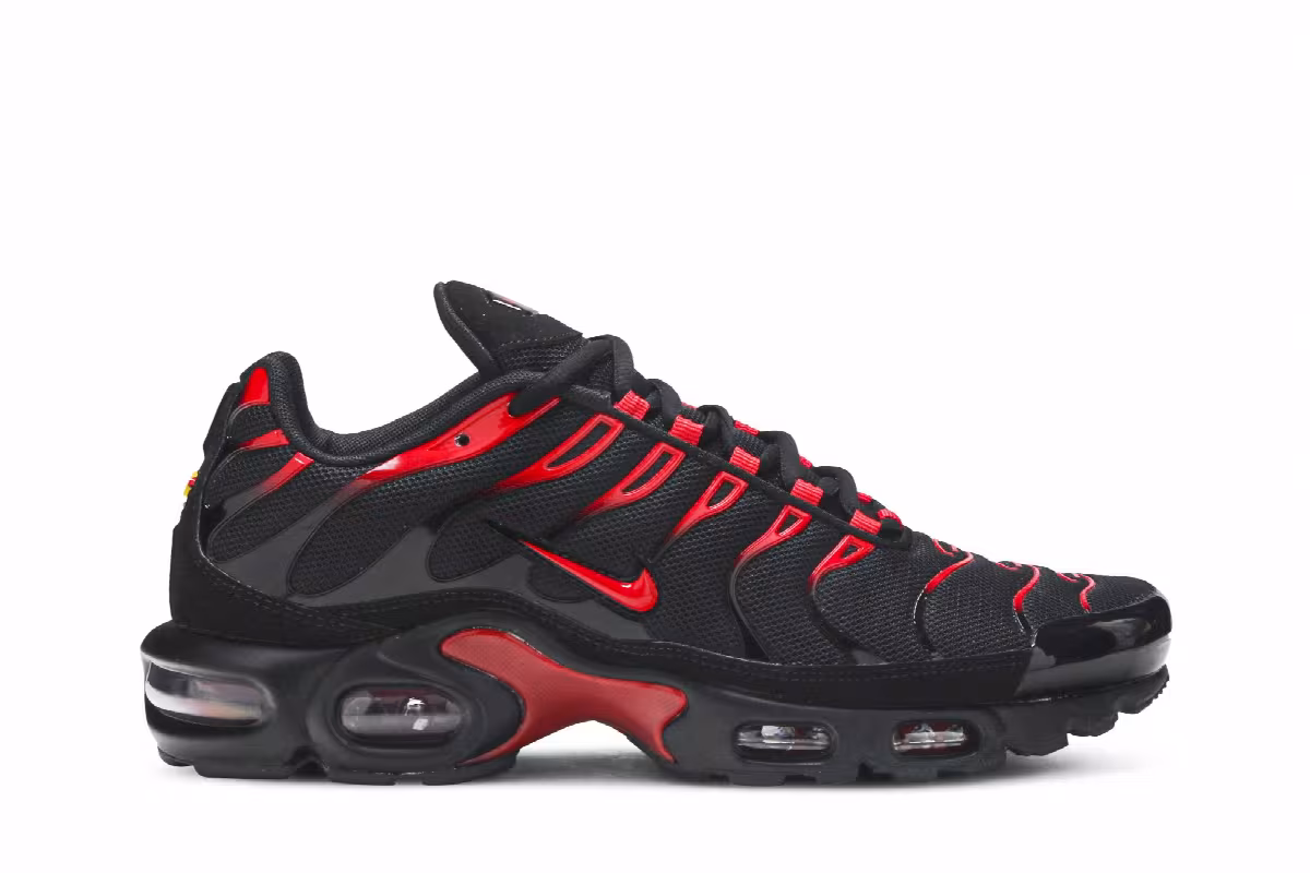 Nike Air Max Plus Black University Red Gradient, view 2