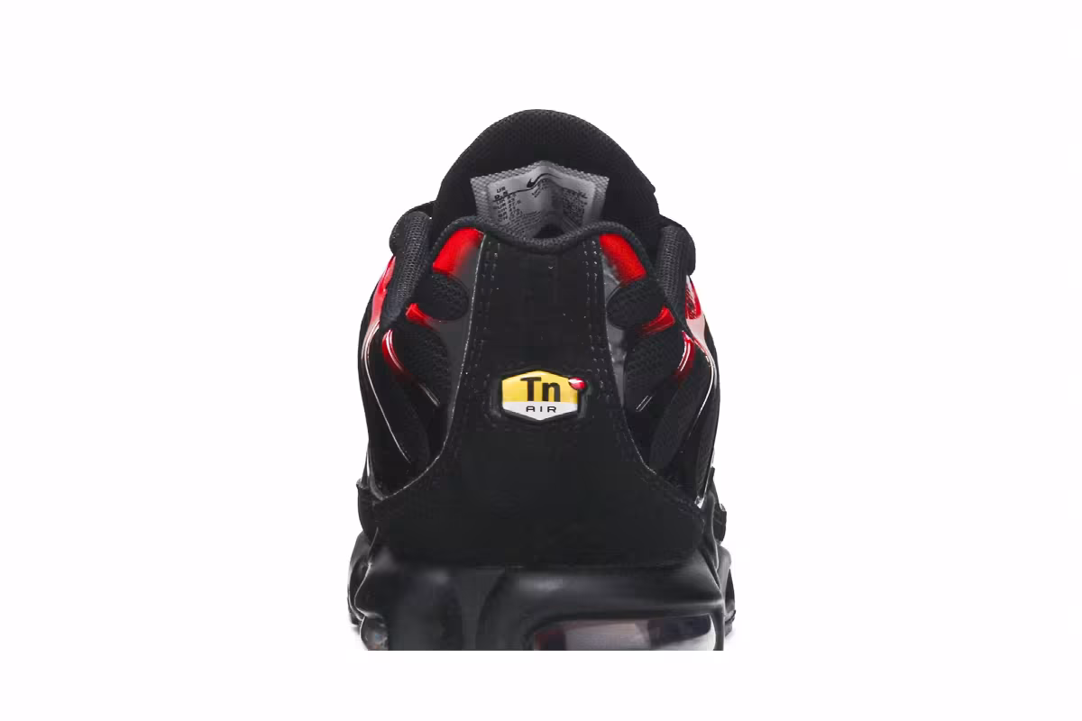 Nike Air Max Plus Black University Red Gradient, view 8