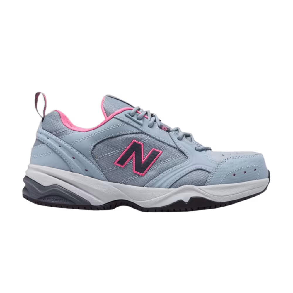 New Balance Women's Steel Toe 627 Suede Light Grey Pink