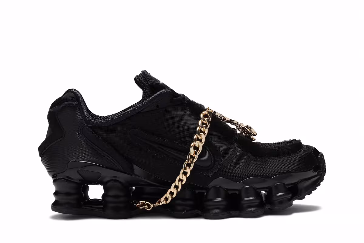 Nike Comme des Garçons x Women's Shox TL Black, view 2