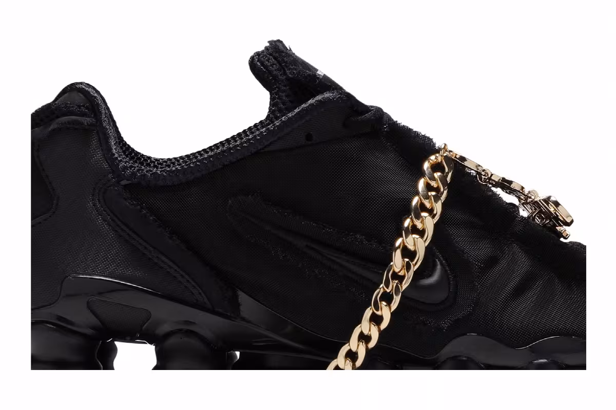 Nike Comme des Garçons x Women's Shox TL Black, view 3