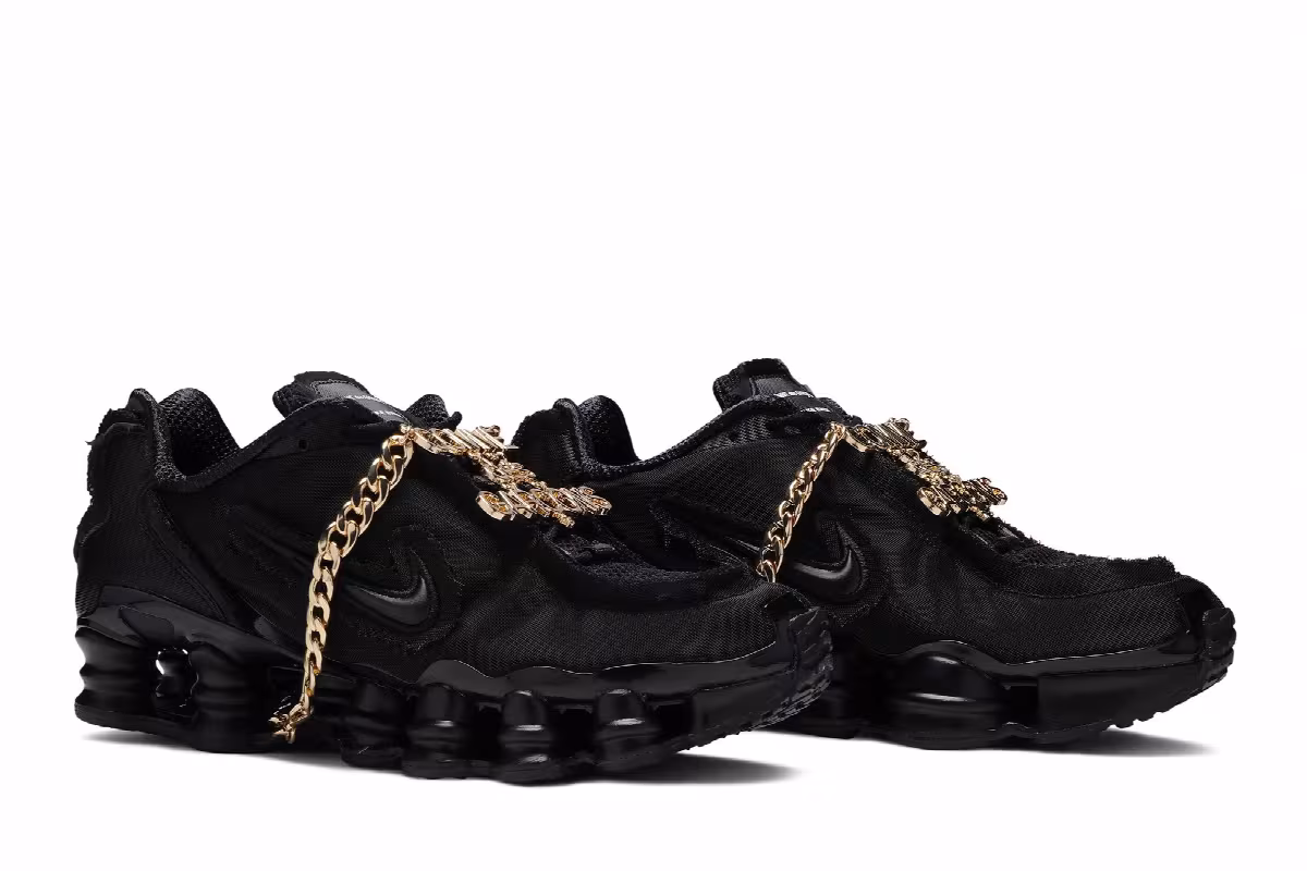 Nike Comme des Garçons x Women's Shox TL Black, view 9