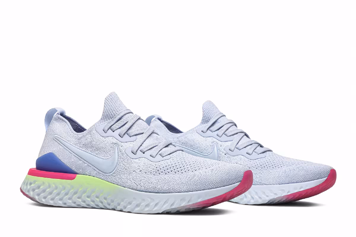 Nike Epic React Flyknit 2 8-Bit, Hydrogen Blue, view 9