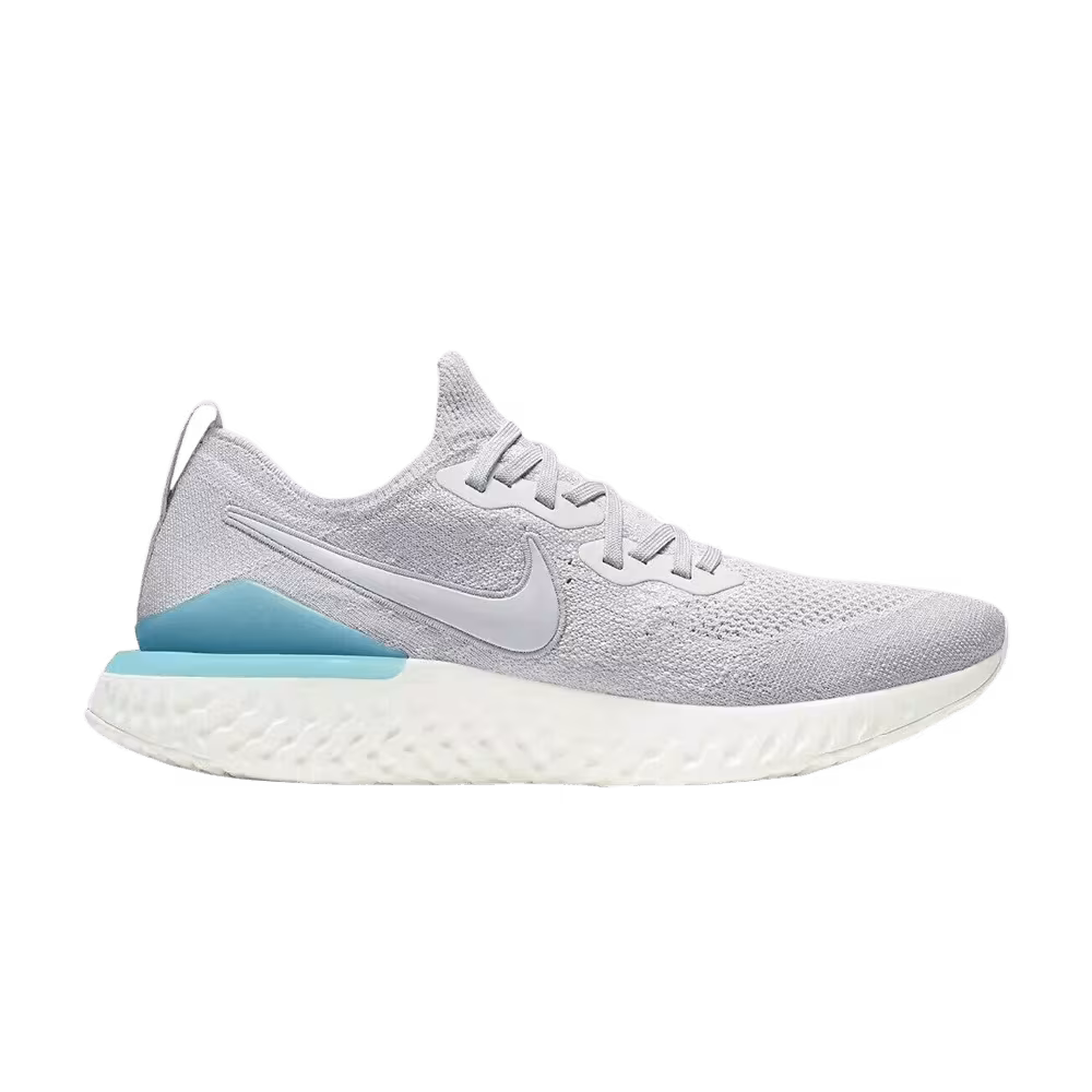 Nike Epic React Flyknit 2 Vast Grey Blue Lagoon