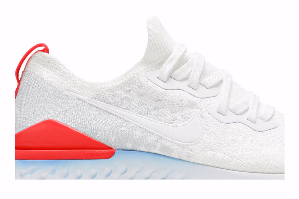 Nike Epic React Flyknit 2 Blue Hero Bright Crimson, view 3