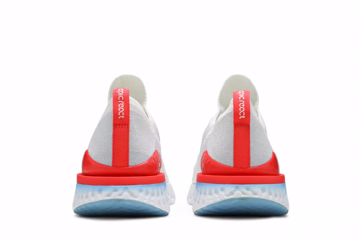 Nike Epic React Flyknit 2 Blue Hero Bright Crimson, view 7