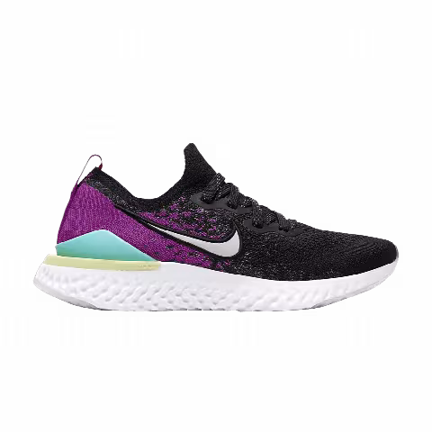 Nike Epic React Flyknit 2 GS 'Black Vivid Purple Aurora'