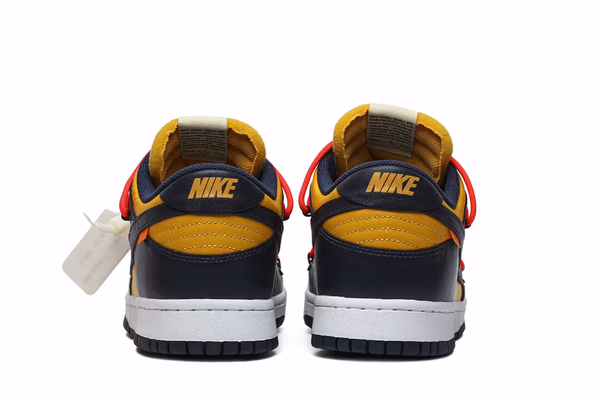 Off-White x Nike Dunk Low University Gold, view 7