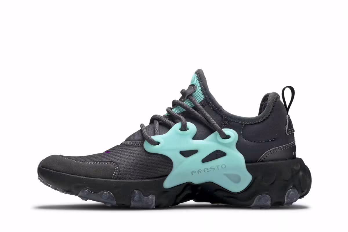 Nike React Presto GS Thunder Grey Aurora, view 4