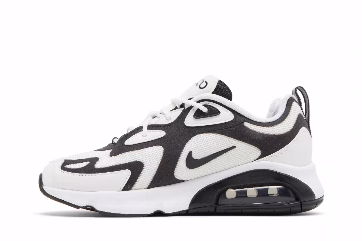 Nike Women's Air Max 200 White Black, view 4