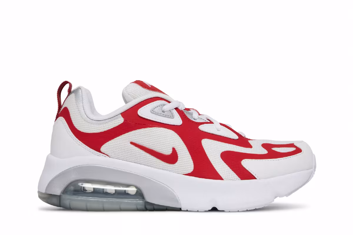 Nike Air Max 200 GS White University Red, view 2