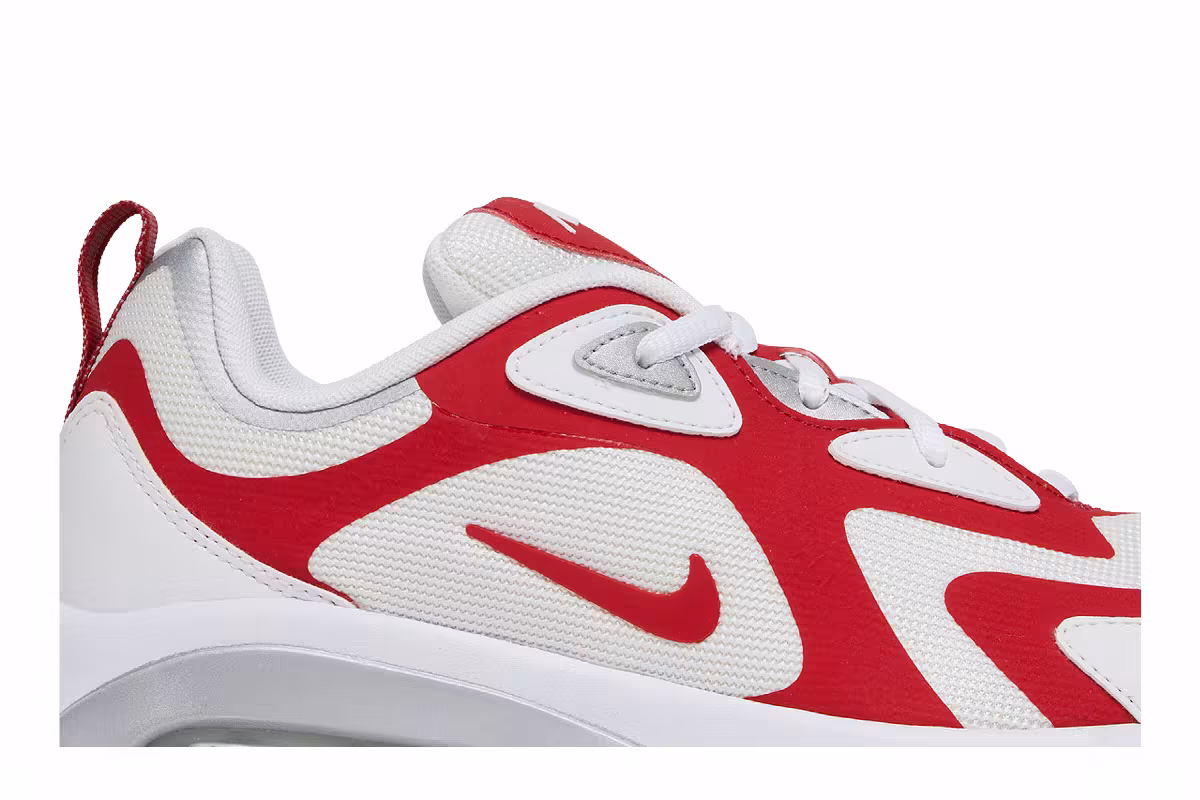 Nike Air Max 200 GS White University Red, view 3