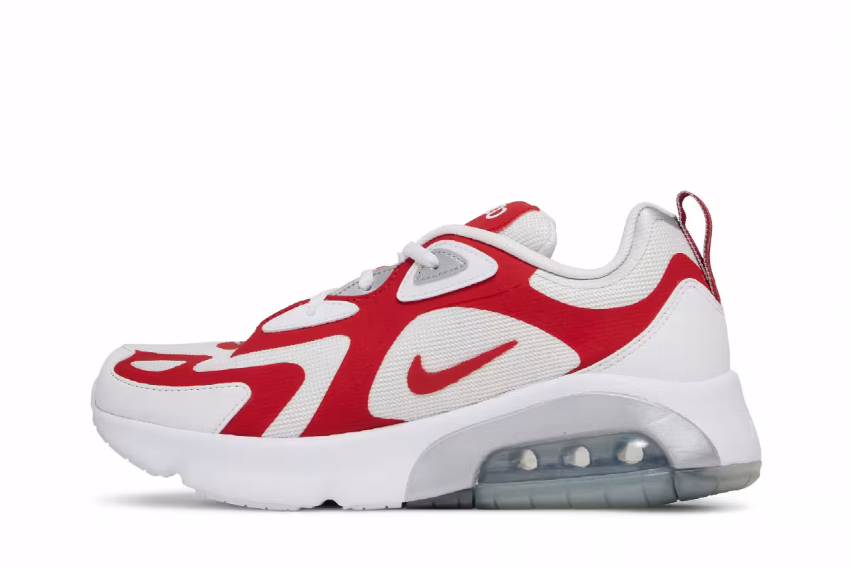 Nike Air Max 200 GS White University Red, view 4