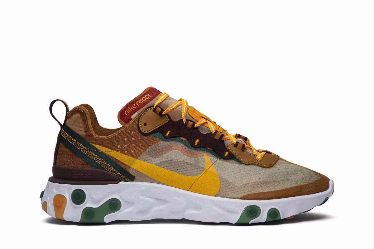 Nike React Element 87 Ivory Orange, view 2