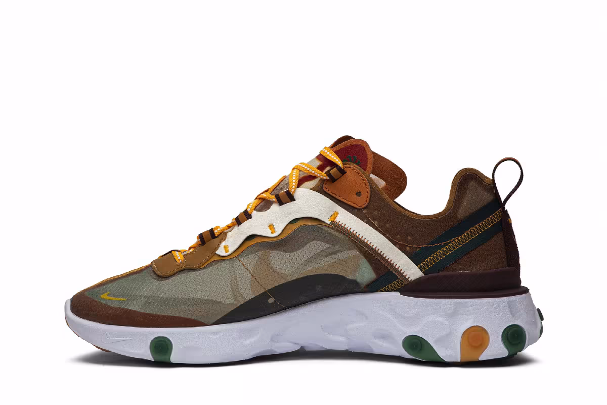 Nike React Element 87 Ivory Orange, view 4