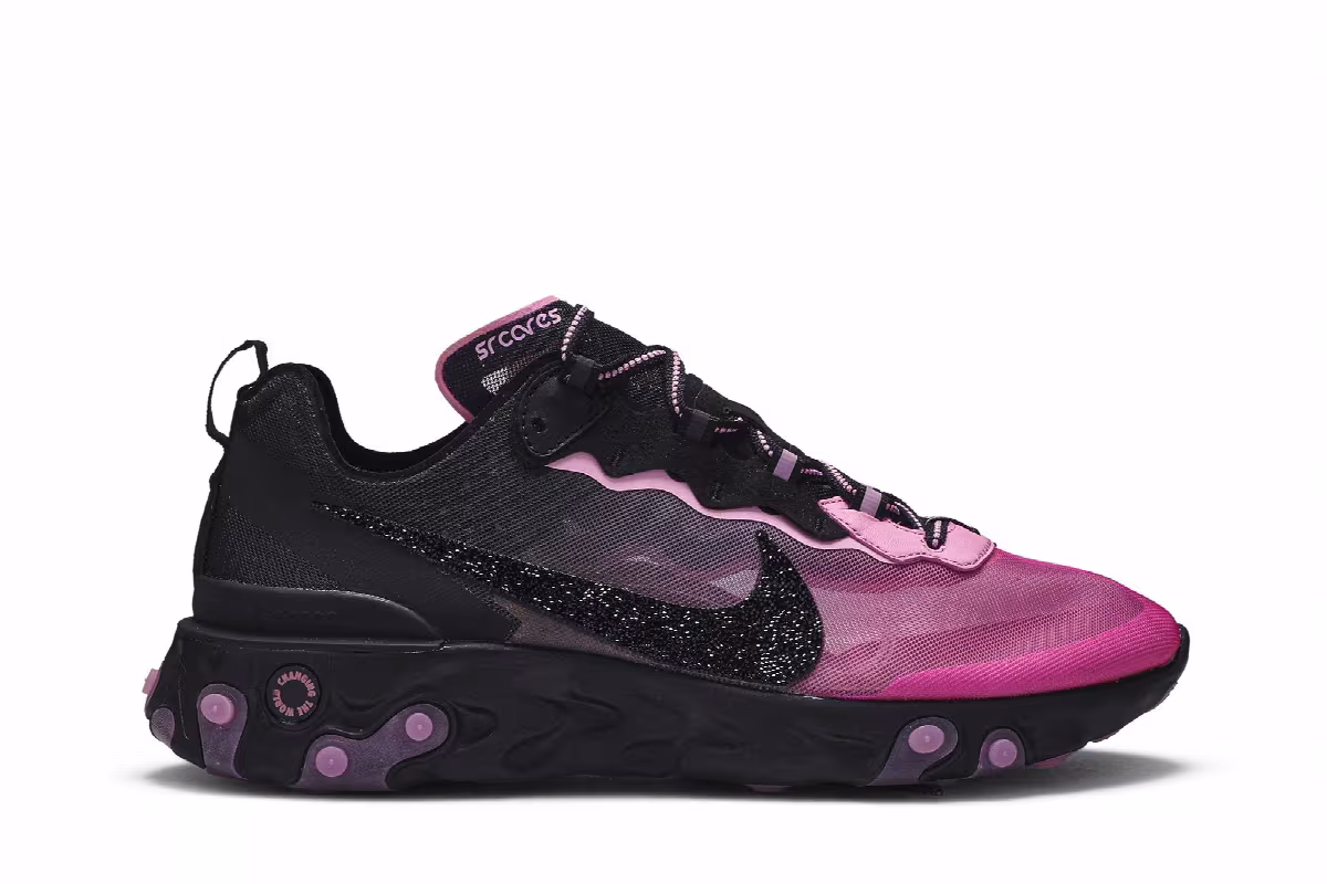 Swarovski x Sneaker Room x Nike React Element 87 Breast Cancer Awareness, view 2