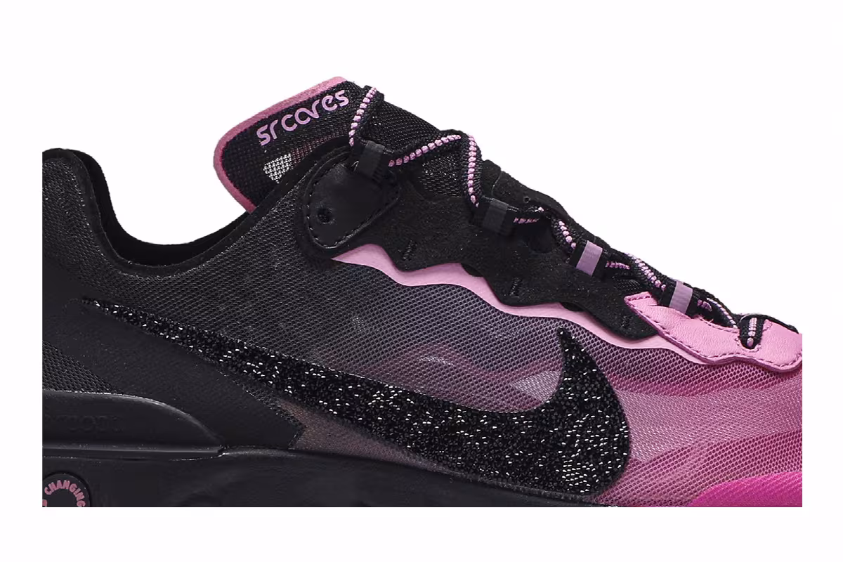 Swarovski x Sneaker Room x Nike React Element 87 Breast Cancer Awareness, view 3