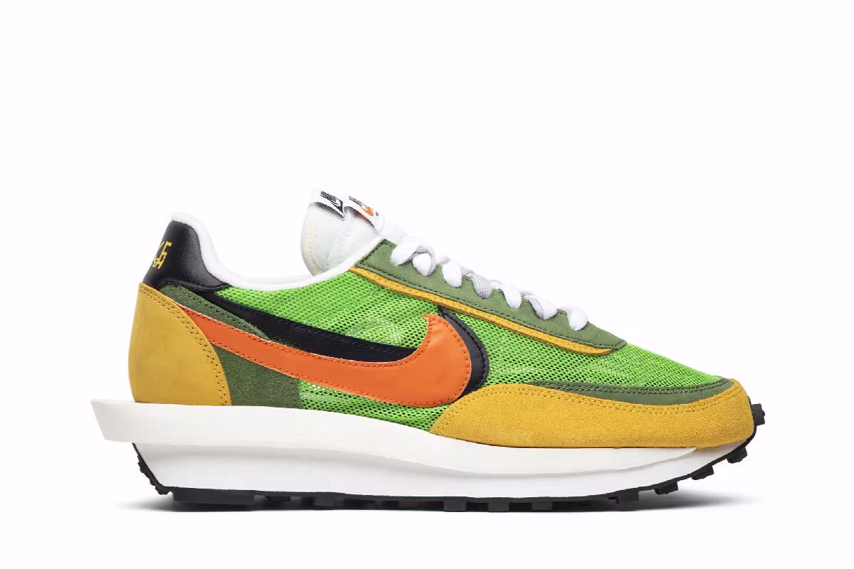 sacai x Nike LDWaffle Green Gusto, view 2