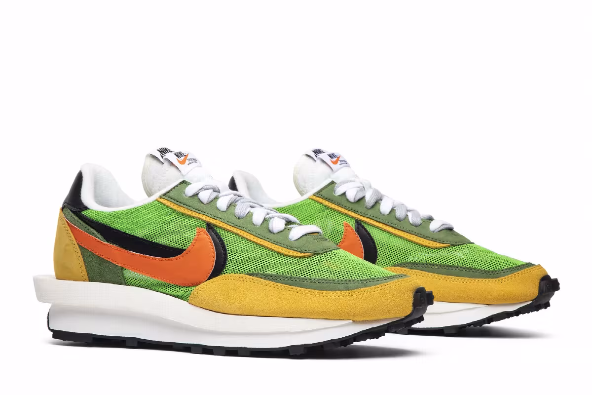 sacai x Nike LDWaffle Green Gusto, view 9