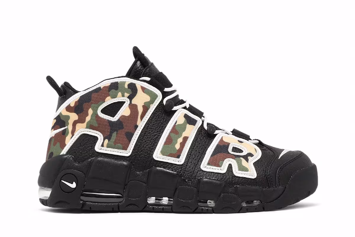 Nike Air More Uptempo QS Black Camo, view 2