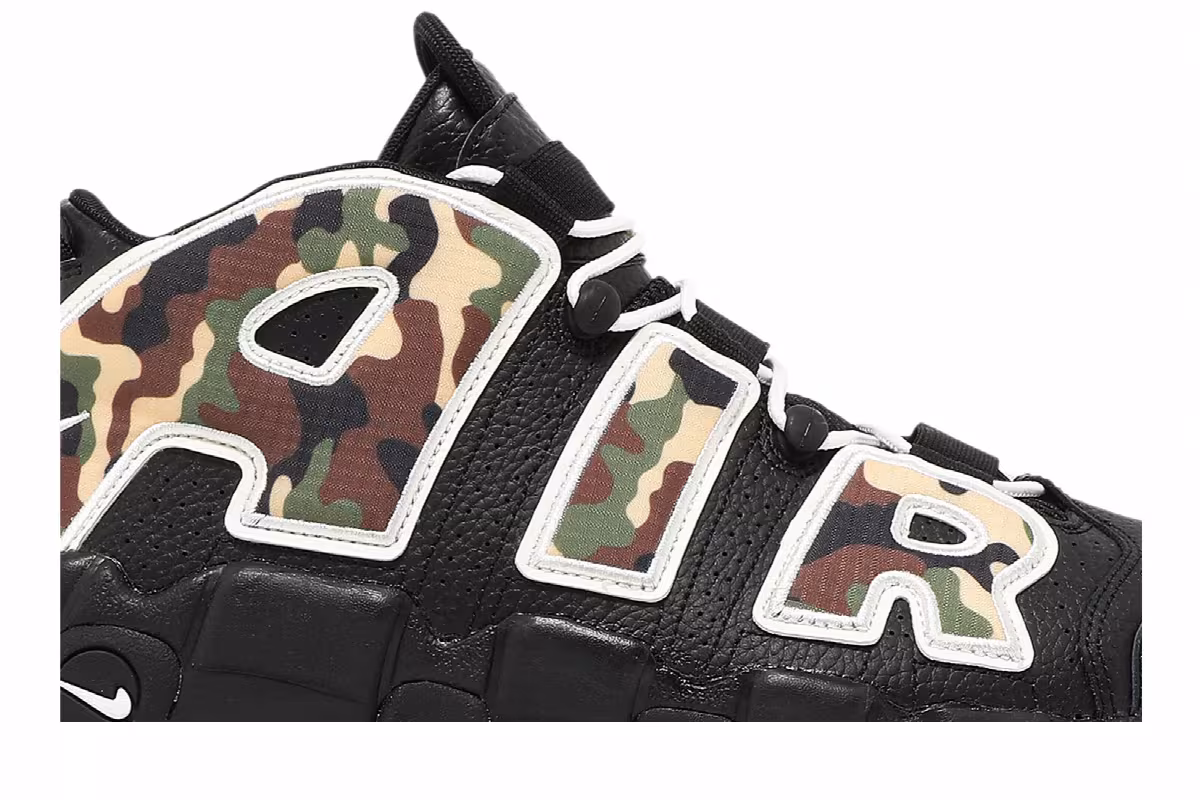 Nike Air More Uptempo QS Black Camo, view 3