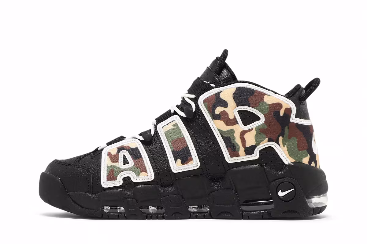 Nike Air More Uptempo QS Black Camo, view 4