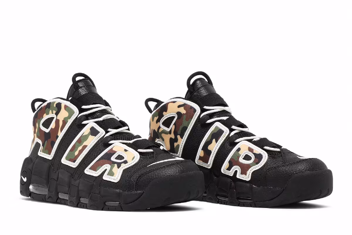 Nike Air More Uptempo QS Black Camo, view 9
