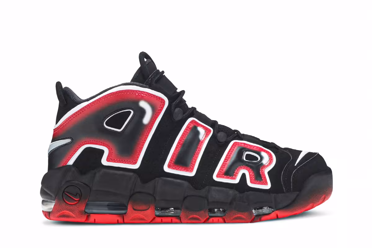 Nike Air More Uptempo 96 Laser Crimson, view 2