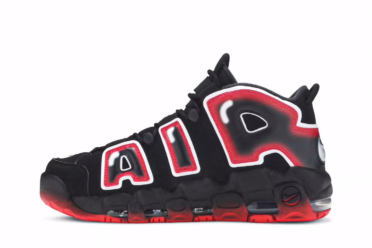 Nike Air More Uptempo 96 Laser Crimson, view 4