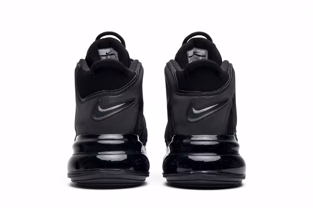 Nike Air More Uptempo 720 QS Triple Black, view 7