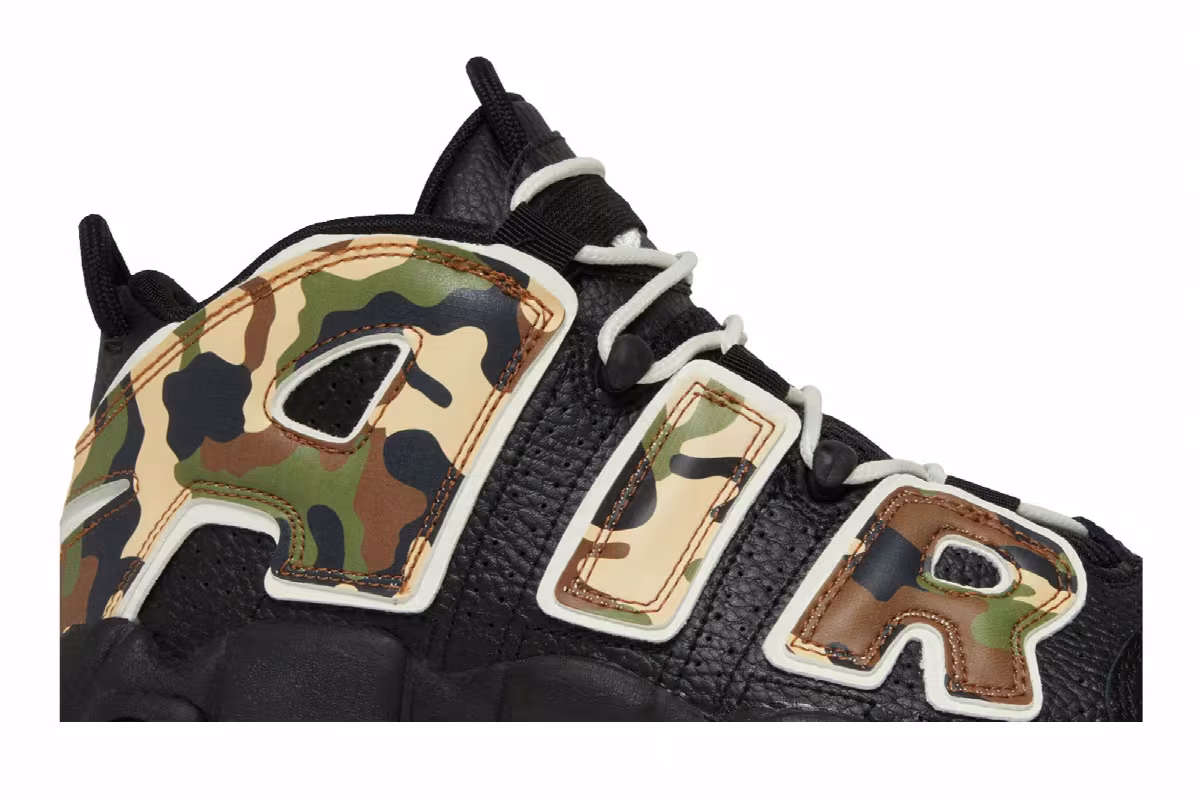 Nike Air More Uptempo QS GS Camo, view 3