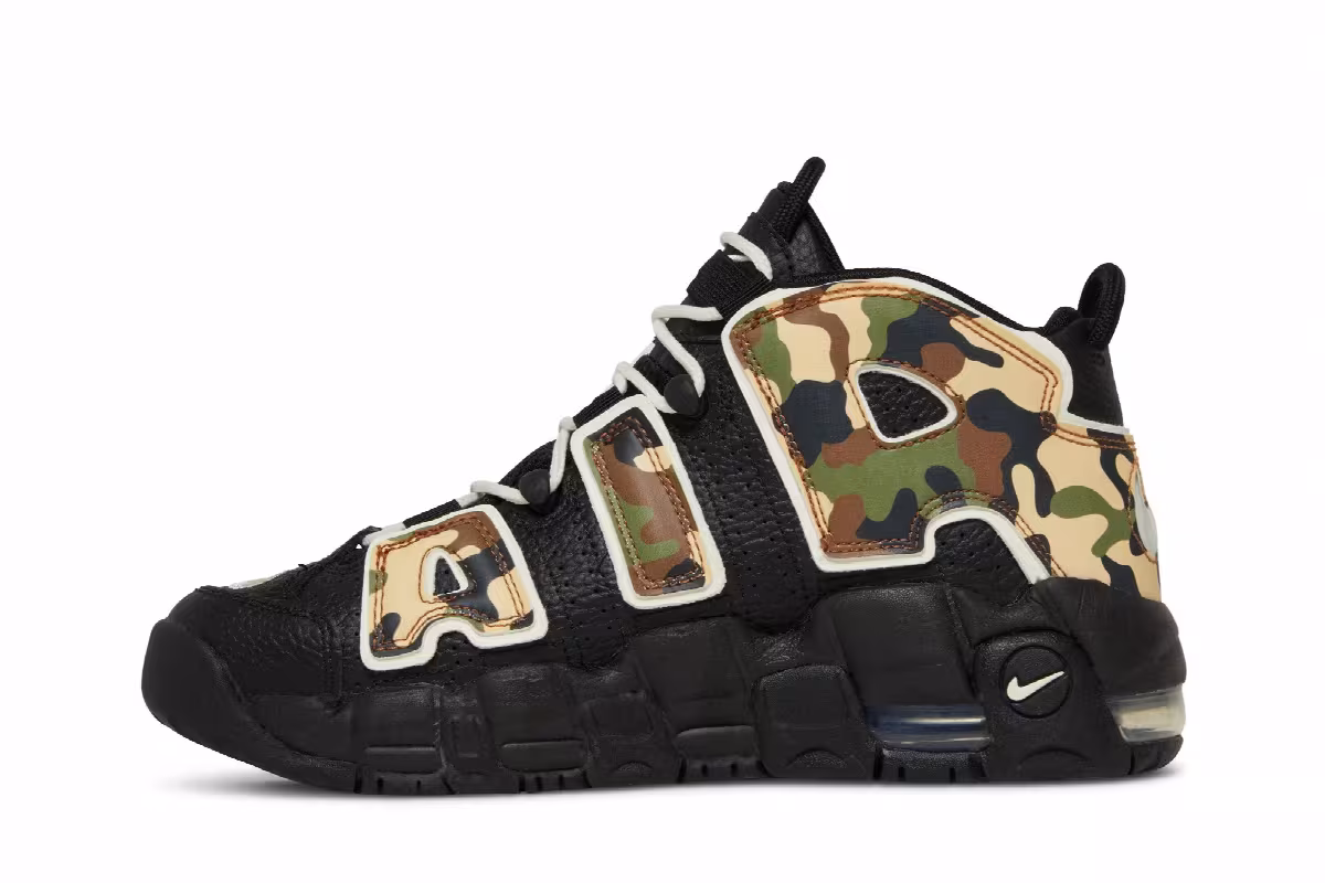 Nike Air More Uptempo QS GS Camo, view 4