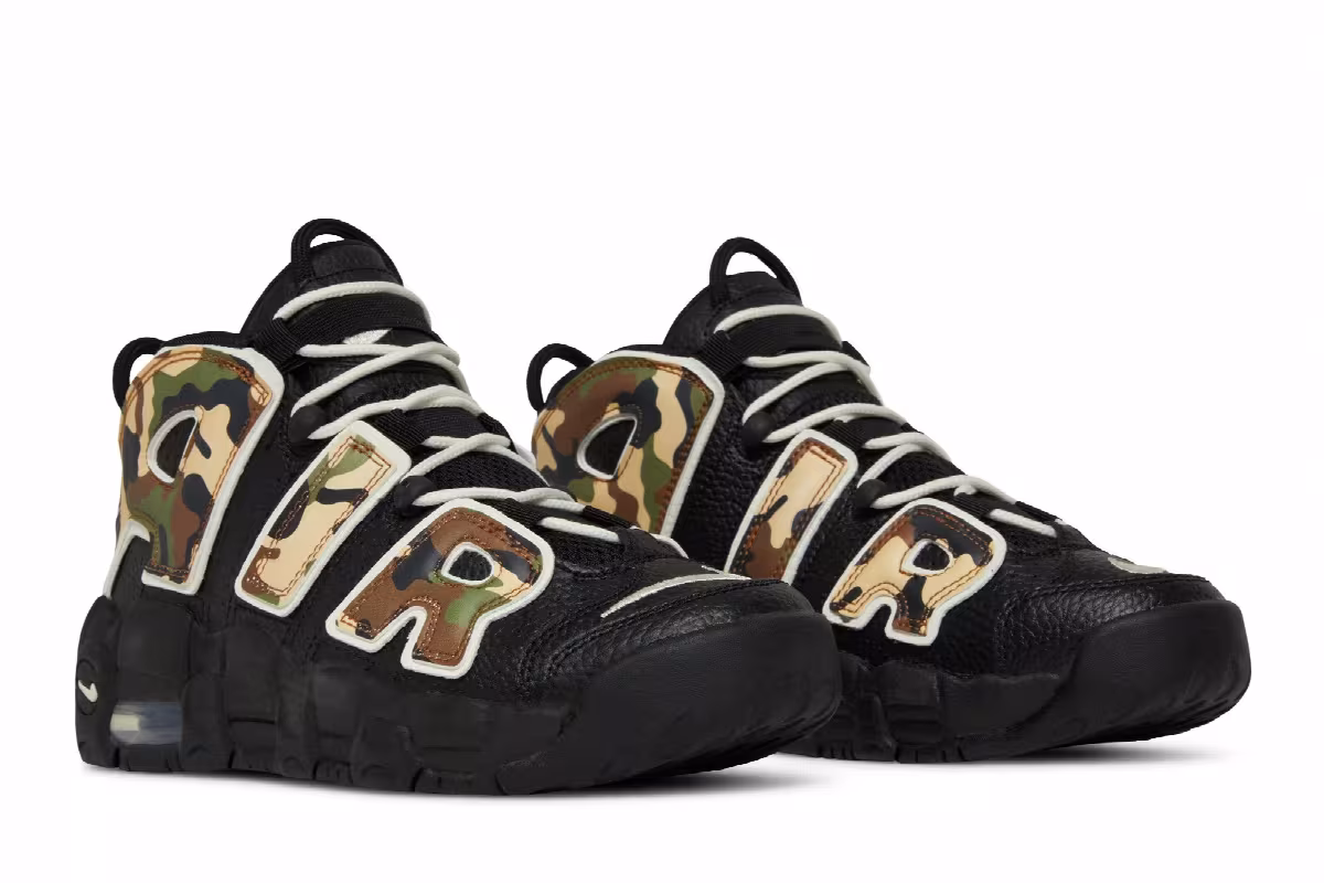 Nike Air More Uptempo QS GS Camo, view 9