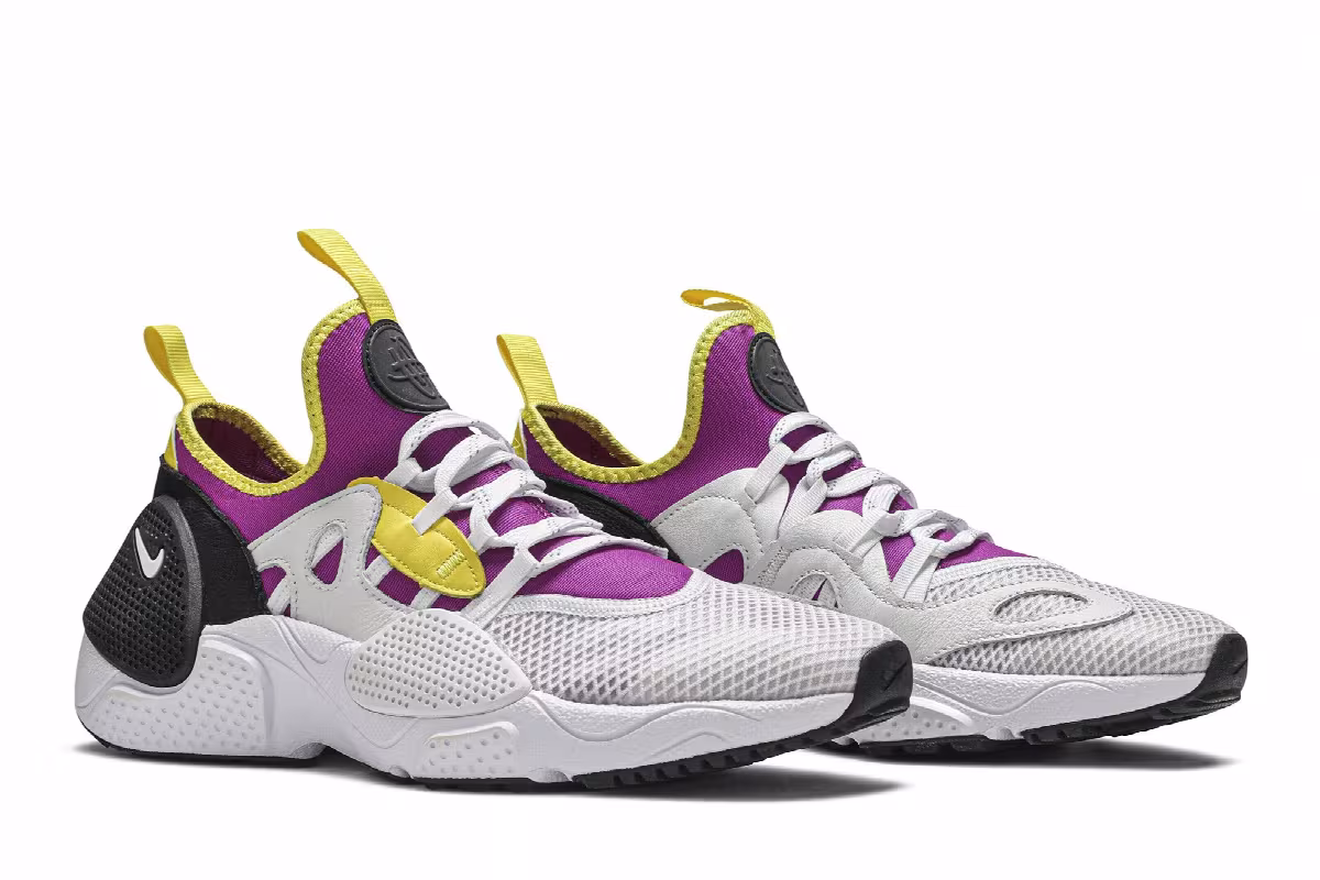 Nike Air Huarache Edge TXT Magenta Yellow, view 9